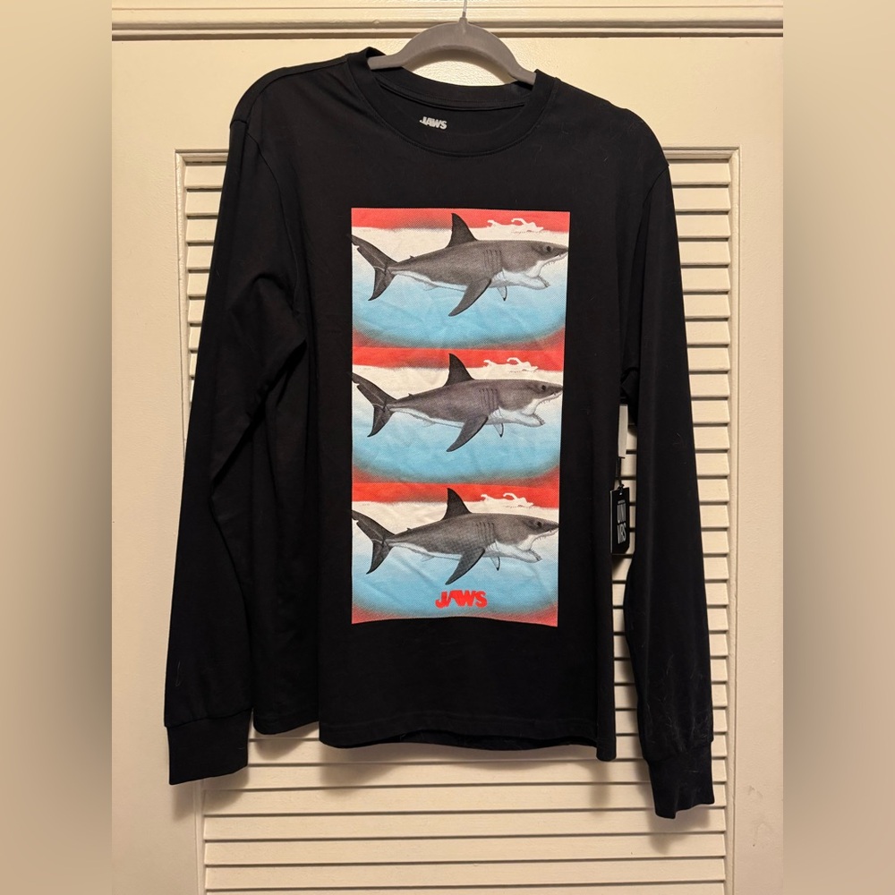 NWT Jaws long sleeve shirt